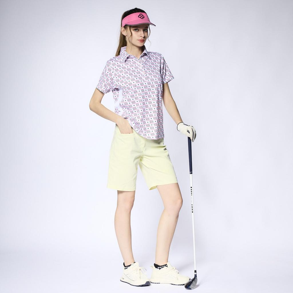 Marie Claire Women's Corduroy Shorts, UV Protection, Dry Stretch, Yellow, 715362