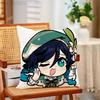 genshin impact venti Funny Pillow Case Antidustmite Pillowcase Invisible Zipper Silky Short Plush Sofa Cushion Cover