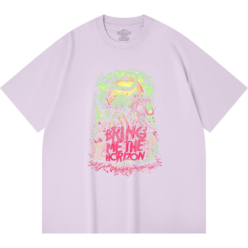 230 Gsm 100% Cotton Heavy Metal T-Shirt  Rock Band Popular Music Print Unisex Heavy Cotton T Shirt