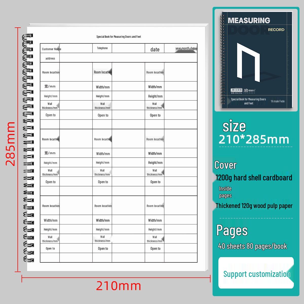 A4 Door & Window Measurement Book: Custom Hardcover for Precise Renovation Data