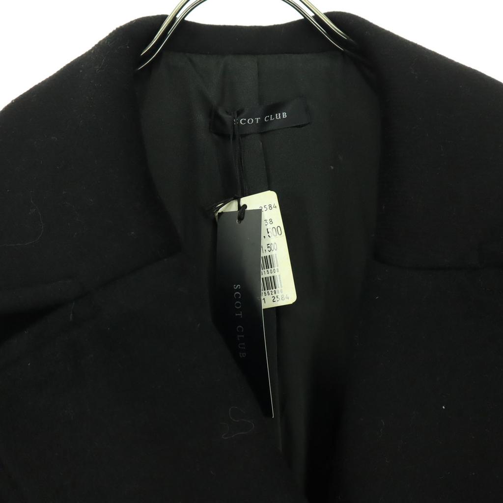 SCOTCLUB Long Sleeve Wool Blend Chester Coat M Black Women Used