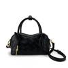 Genuine Leather Woven Shoulder Bag Women Soft Pillow Shape Crossbody With Zip Inner Phone Pocket