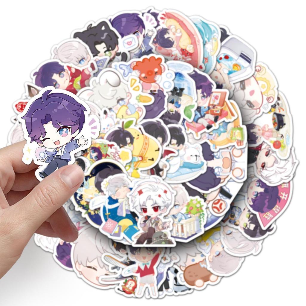 50 Sheets Cute Love & Deep Space Shen Xinghui Otome Game Character Stickers for Suitcase, Phone, and Journal