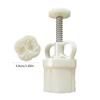 Ergonomic Handle Stamp Set Durable Mooncake Molds Lotusflower Shaped ABS Material Perfect Gift for Pastry Enthusiasts