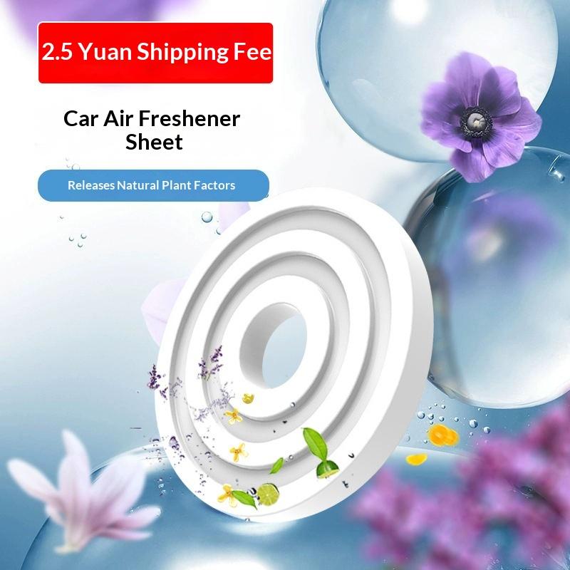 5Pcs Car Air Freshener Refill Round Car Air Vent Clip Fragrance Diffuser Replacement Pad Solid Perfume Fragrance Refill Tablets
