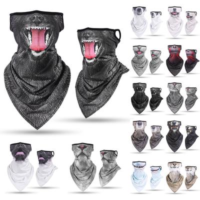 Women Men Colorful Pattern Bandana Dust Scarf,3D Print Rave Facescarf Seamless Neck Gaiter Tube Windproof Headwear