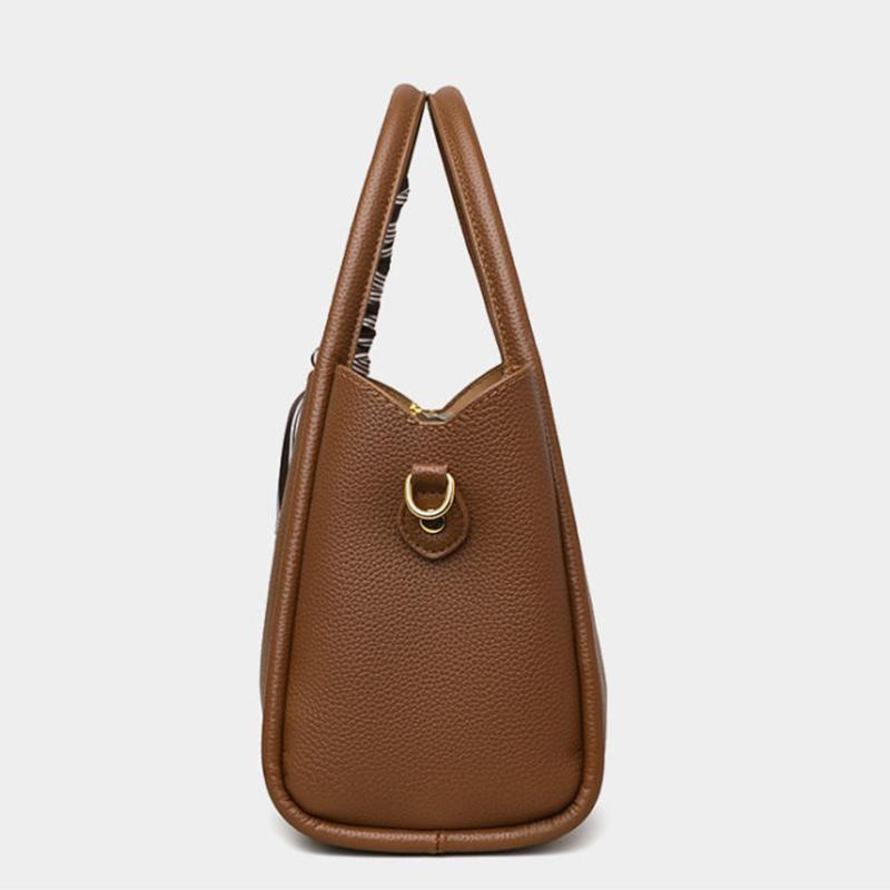 PU Leather Bucket Shoulder Crossbody Bags Black Sense of Luxury Large Capacity Commuting Bag for Women Fashion Versatile Handbag