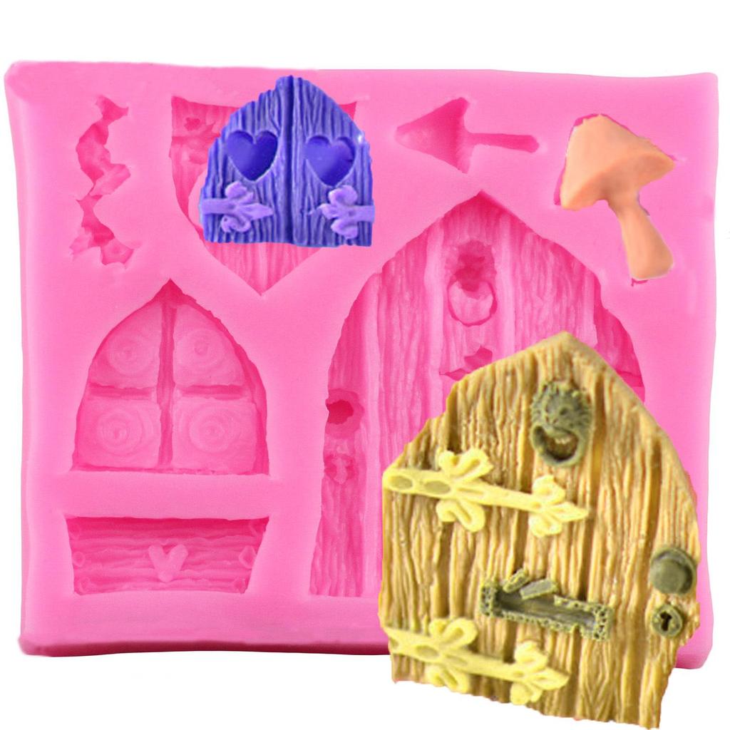 Mushroom House Fairy Tale Silicone Mold for Log Cabin Cakes and Chocolates