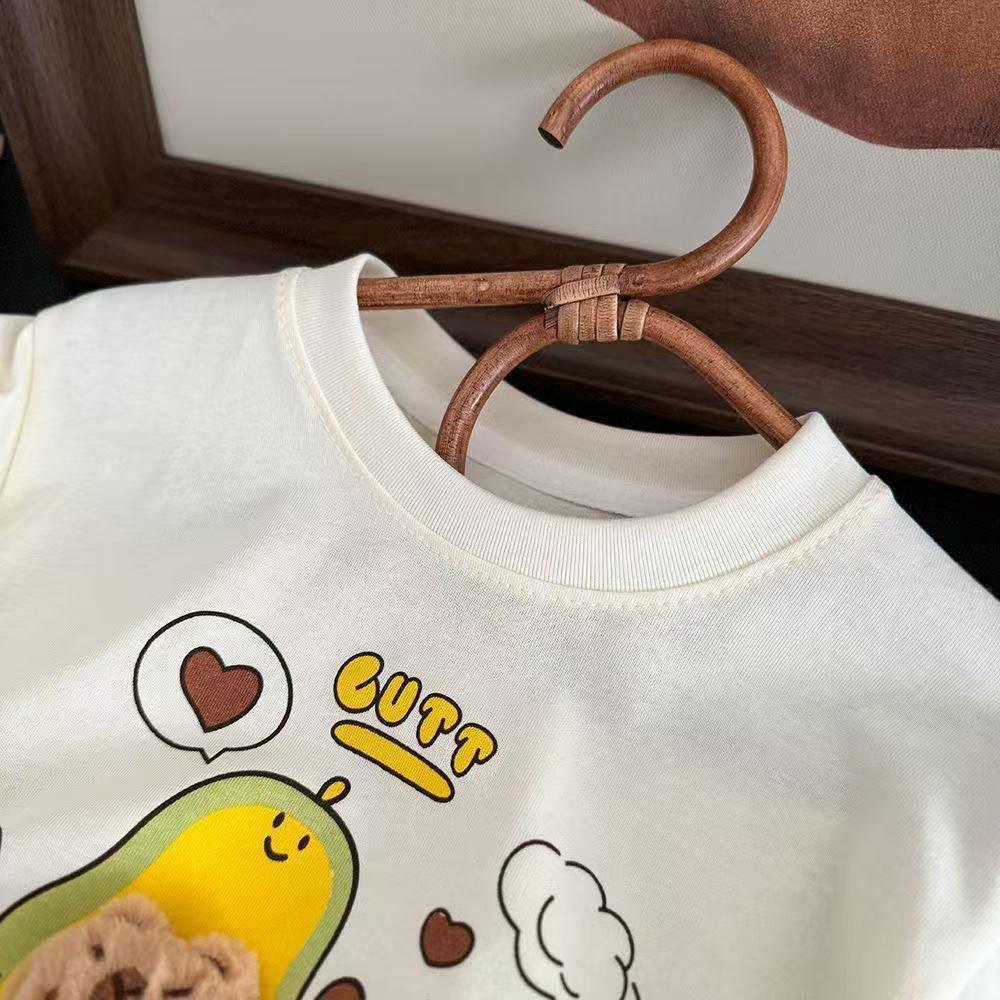 3D Cartoon Character Short Sleeve Cotton T-shirt for Kids