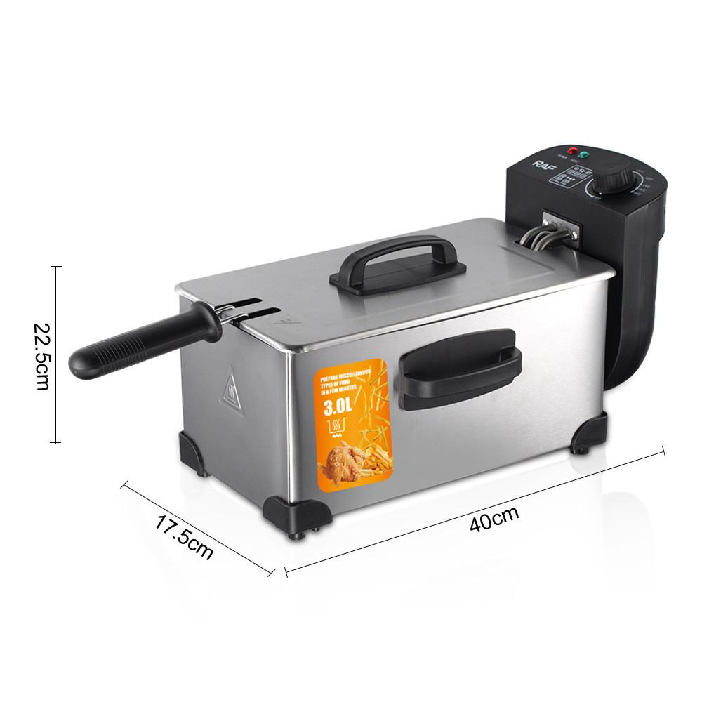 3L Household Small Electric Fryer Large Capacity Deep Fryer Commercial Constant Temperature French Fry Machine