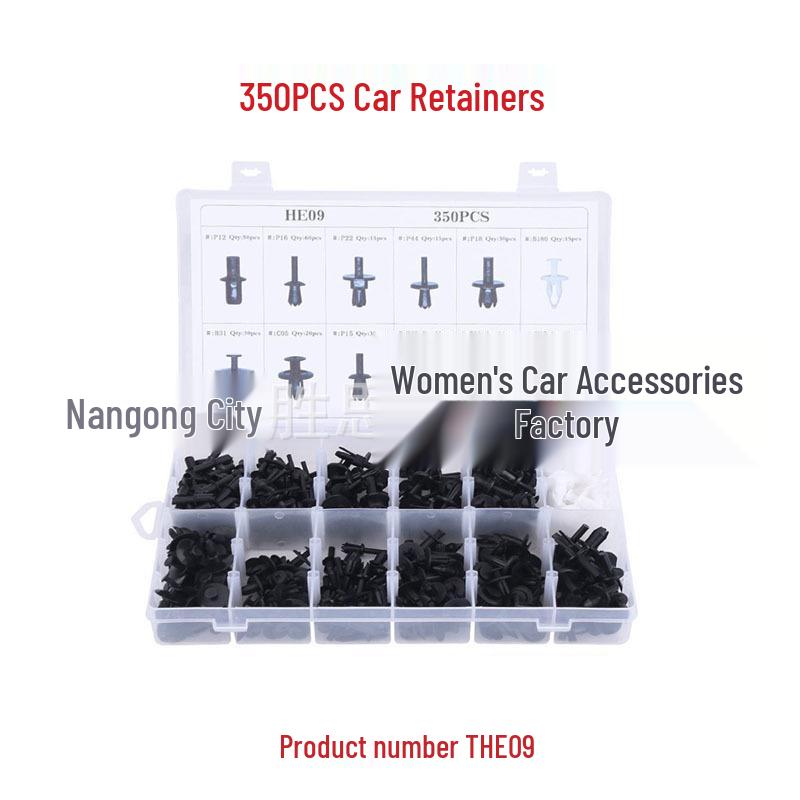 350pcs Car Trim Panel Clips & Nylon Buckles for Decoration & Installation