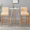 Waterproof Milk Silk Fabric Elastic Home Hotel Club Bar Coffee Shop Chair Cover High Footed Stool Cover Low Back Style