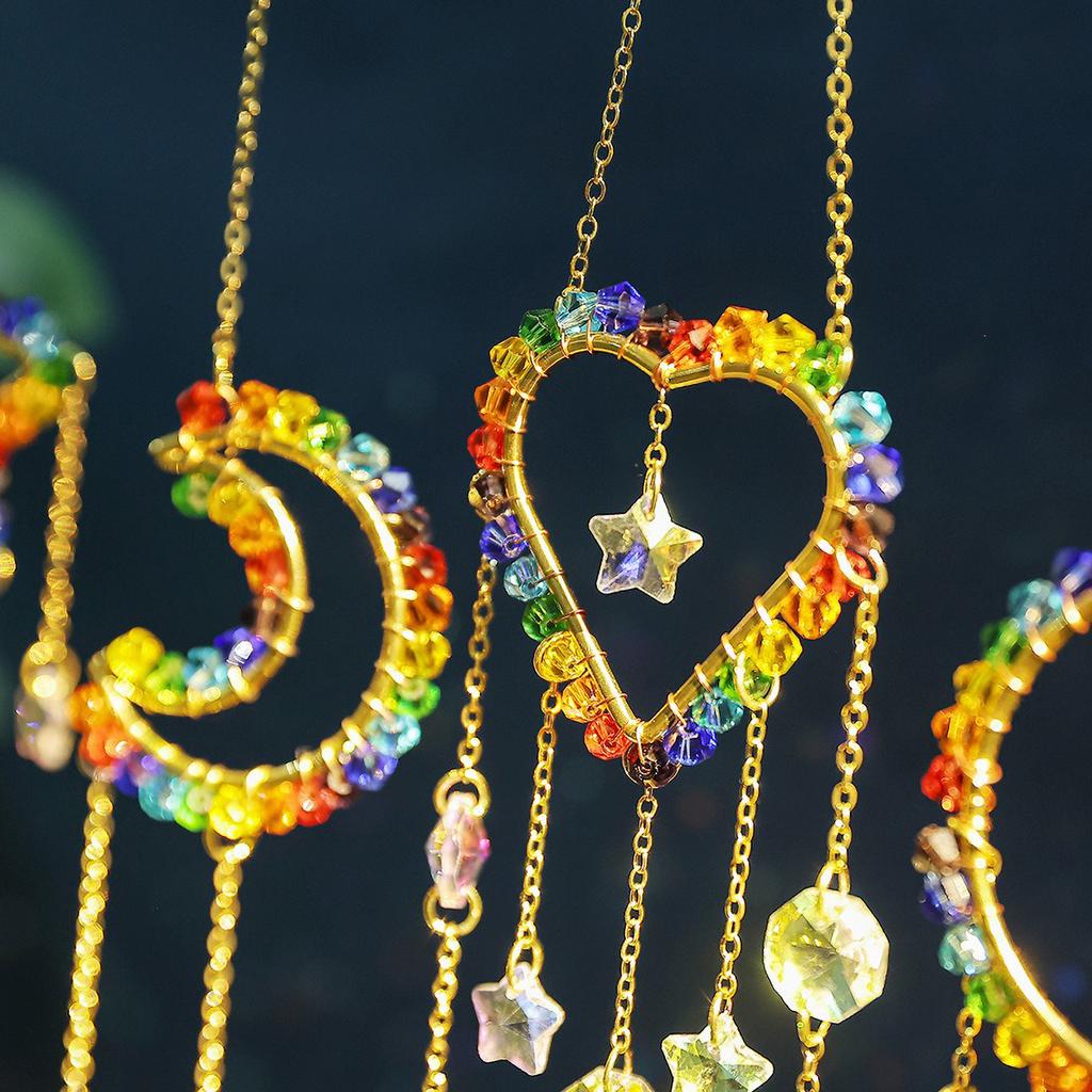 Crystal Rainbow Sun Catcher - Children's Dreamcatcher Pendant for Nursery & Playroom Decor