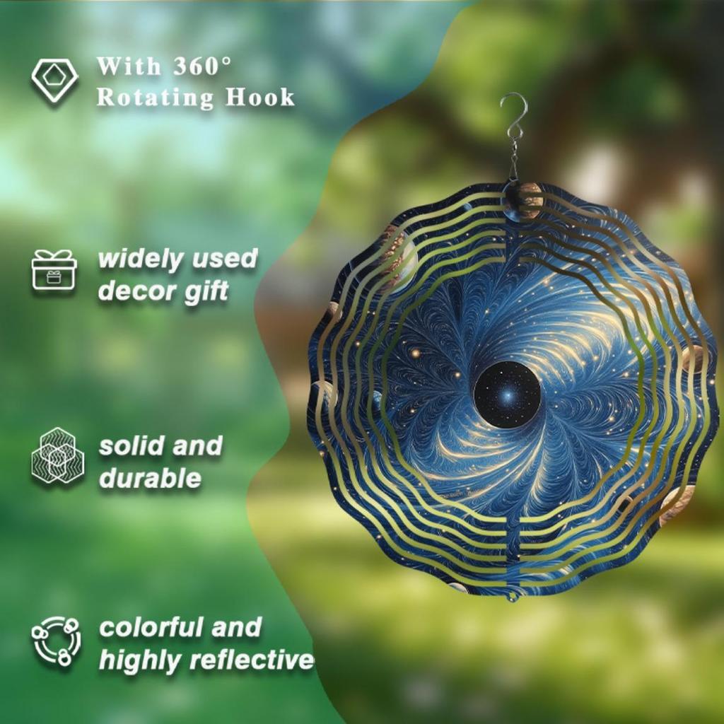 A Yin-Yang Themed Wind Spinner - a 3D Metal Wind Sculpture for Indoor And Outdoor Decoration, a Perfect Gift for Thanksgiving And Christmas