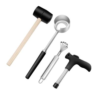  Steels Nut Opener Coconuts Shellings Punchers Coconuts Opener Tool for Freshs Coconuts Water & Meat Extractions