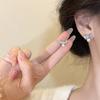 Bow Pearl Stud Earrings Women's Fashion Personality Versatile Diamond Ear Jewelry Gifts for Girlfriends