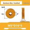 Aluminum Alloy Hand-Tightened Knurled Nut Adjustment Lock Gauge M3-M8