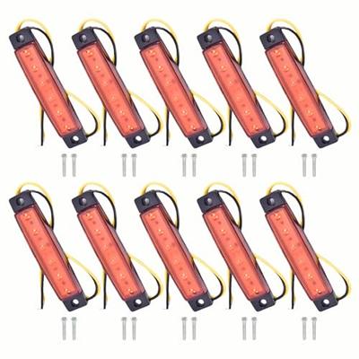 Shymie Side Markers, Daylight, Car, LED, Truck, Supplies, Decotra, 24V, , Parking Universal, Ultra-Thin, Light, Set of 10, Yellow