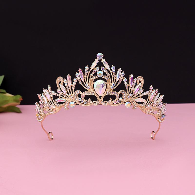 Bridal Crown Wedding Tiara - Korean Style Princess Birthday Headpiece for Women
