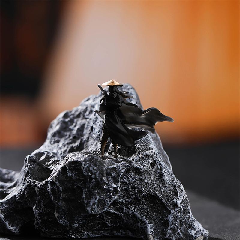 Cool Chinese Kung Fu Swordsman Figure Sand Table Layout Mini Landscape Supplies Desk Decoration Fairy Garden Miniatures