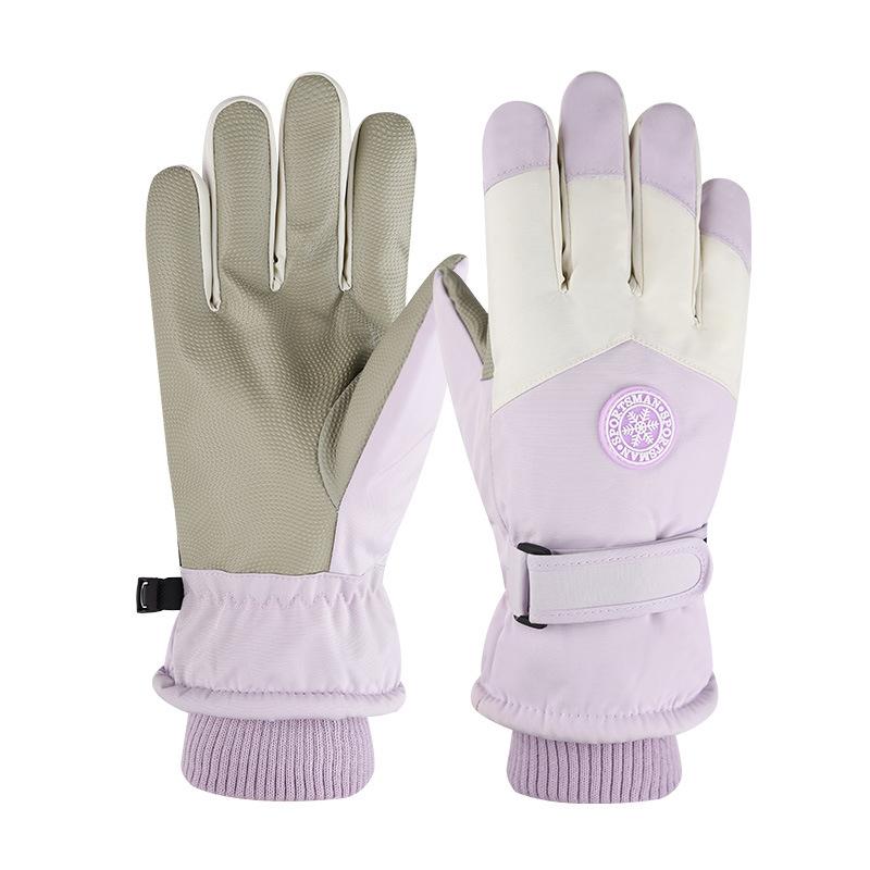Ski Gloves for Men and Women, Windproof and Splash Proof In Autumn and Winter, Outdoor Motorcycle Riding, Plush and Thick Warm Gloves