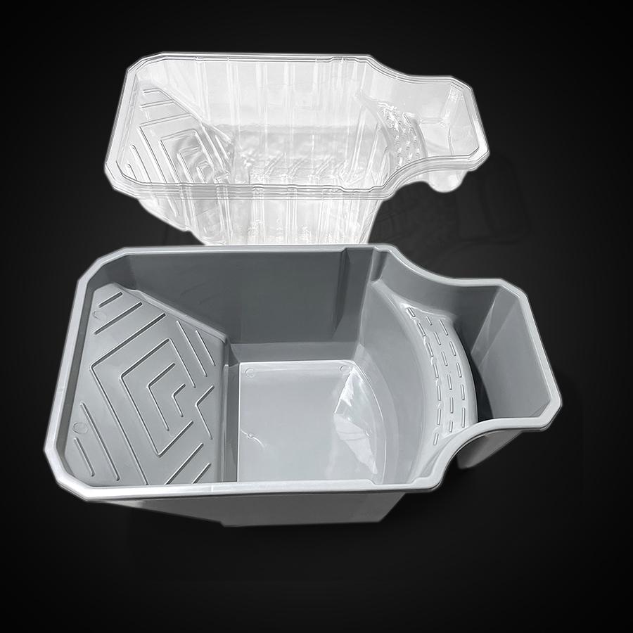 4-Inch Handheld Paint Cup with Roller Frame - Durable PP Material, Large Capacity, Easy Matching for Brushes & Rollers, Gray