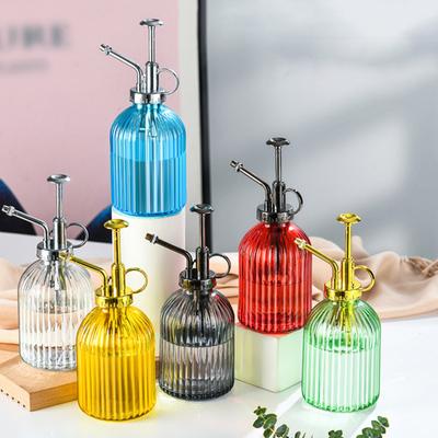Bouteille Pulvérisateur d'Eau en Verre 320 ml Arrosoir à Pression Manuelle Pulvérisateur pour Petites Plantes à Fleurs d'Intérieur Brumisateur de Jardin