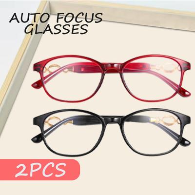 1PCS Auto-focus Reading Glasses Unisex Hollowed-out Temple Design for Computer Use Perfect Gift Choice
