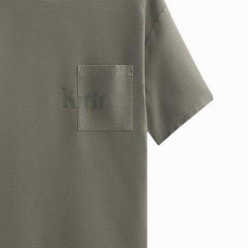Kith Quinn Tee Scene Men Tops Green KHM031086-350