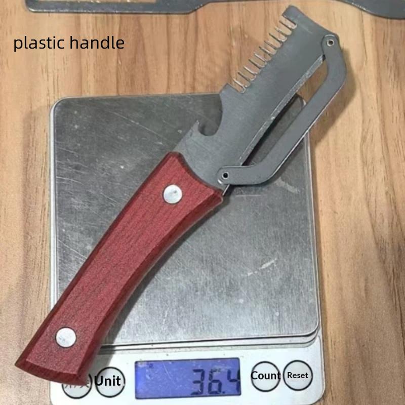 

Multifunctional Stainless Steel Peeler With Wooden Handle,3-In-1 Scallion Shredder Fruit Peeler Bottle Opener For Kitchen 4