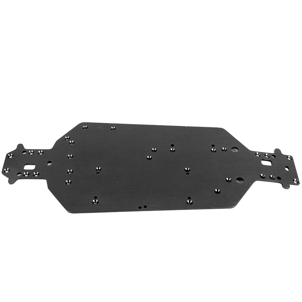 Aluminum Alloy Chassis Upgrade Parts Fit for HSP 94107 94111 94110 94124 RC CarBlack