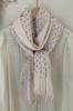 Cream Polka Dot Scarf - 50% Viscose, 50% Cotton