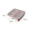 4 Grid Square Sealed Snack Box 304 Stainless Steel Thermal Lunch Box  School Office