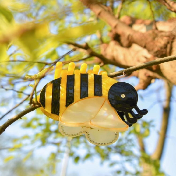 Honeybee Claw Clip for Adult Kids Hair Claw Clip Strong Hair Grip for Hairstyle Ponytail Holder Girl Lovely Hair Decors