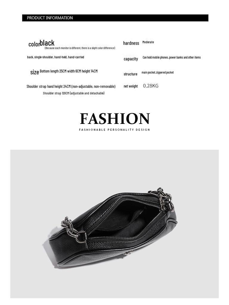 Retro Chic Chrome Hearts Umhängetasche mit Kettendetails für Damen