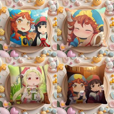 Cute Hakumei To Anime M-Mikochi Cushion Cover Home & Car Multi-Scene Pillow Cover - Reversible, Soft & Durable for Daily Use