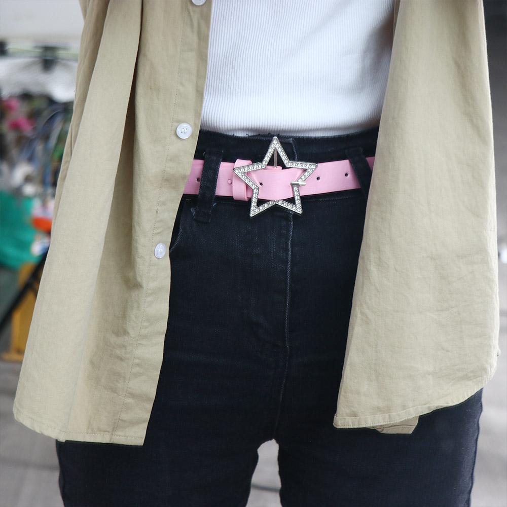 Width Waist Belt Y2k Waist Strap Star Buckle Belt Women Waist Belt Corset Belt Adjustable Waistband