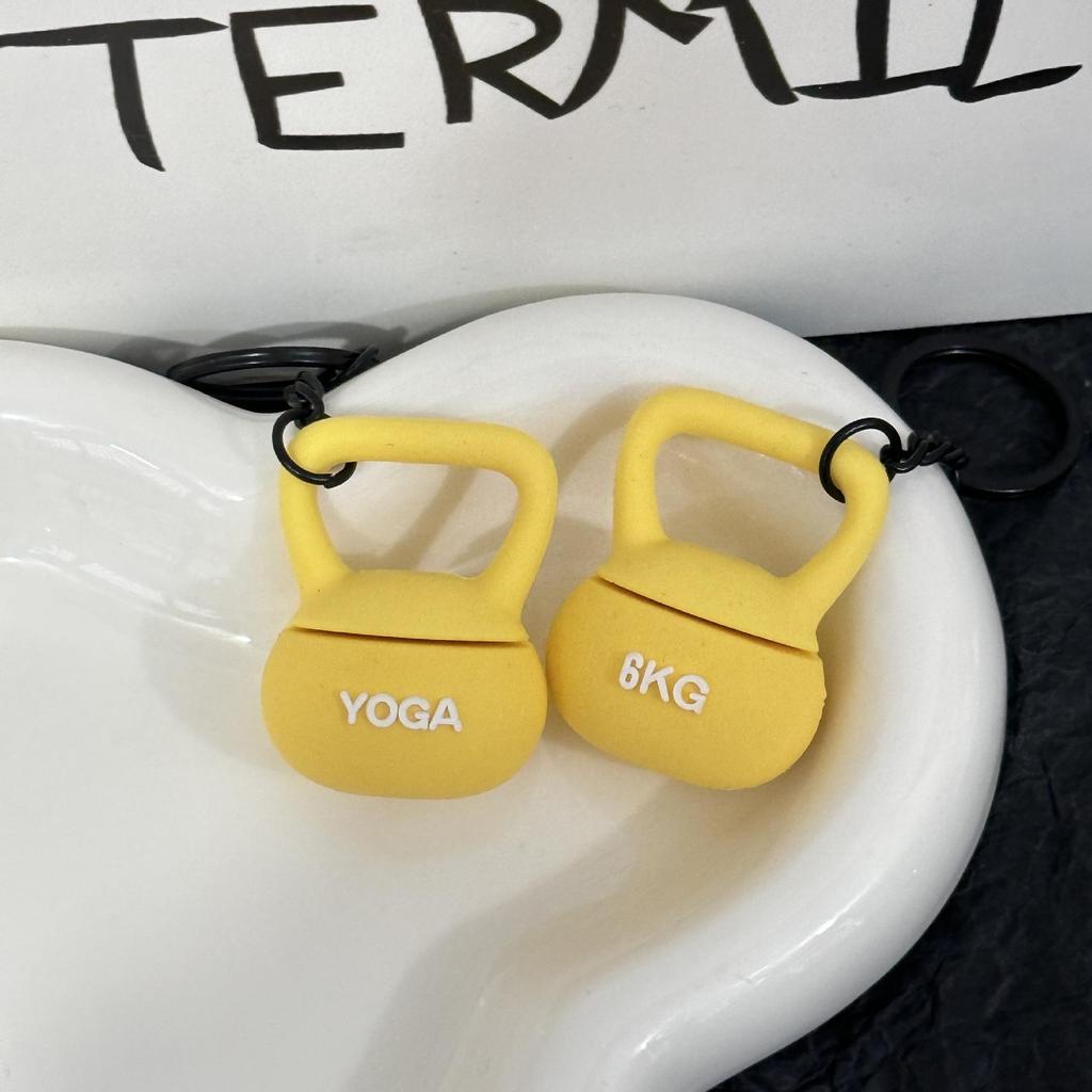 Miu Series Dumbbell Plate Keychain: Trendy Fitness Accessory & Sports Jewelry Gift