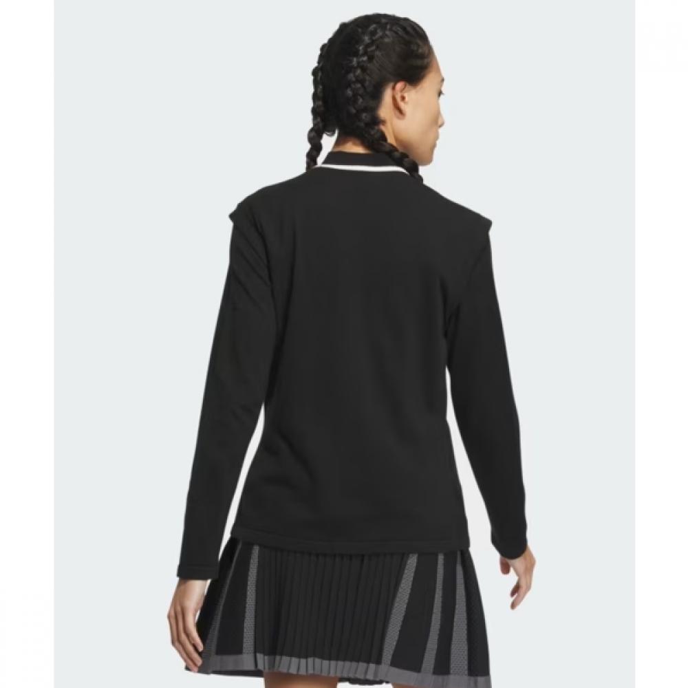 AdidaS Golf Women S 2 In 1 Long Sleeve Knit veSt Black Hz6040