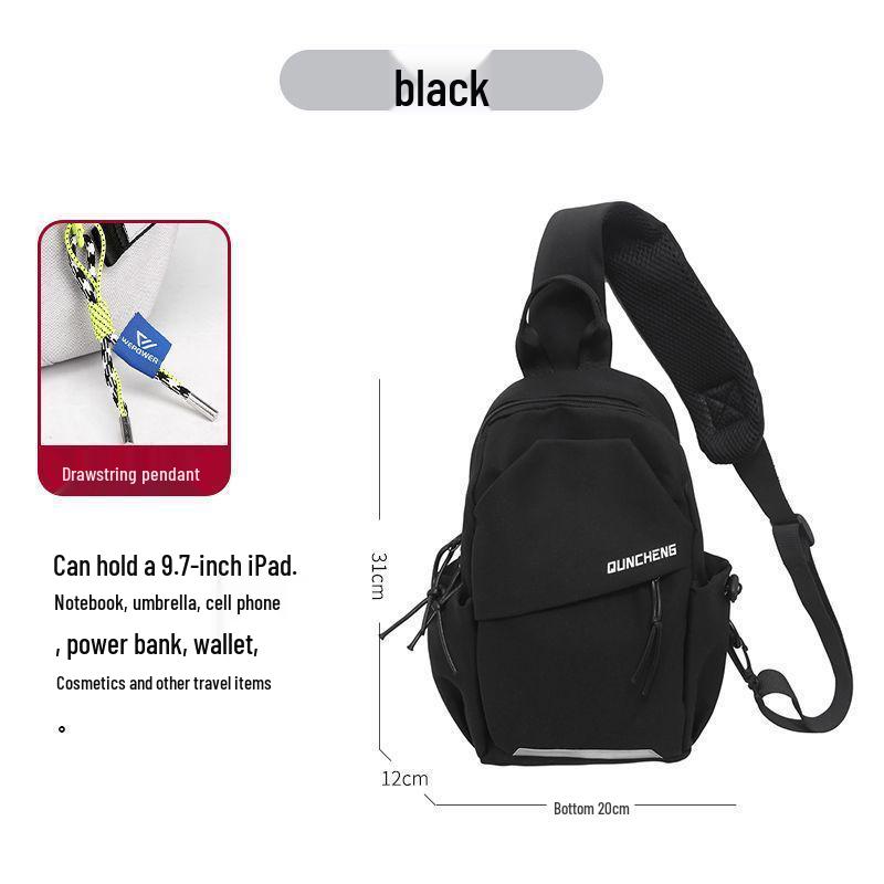 Men's Lightweight Mountaineering Single Shoulder Bag - Crossbody Chest Pack for Climbing, Cycling, and Casual Use