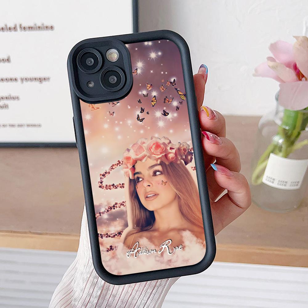 Addison Rae Mobile Phone Case for iPhone 17 16 15 14 13 12 11 Air Pro Max Plus Thicken TPU Colorful Cover Pretty Luxury