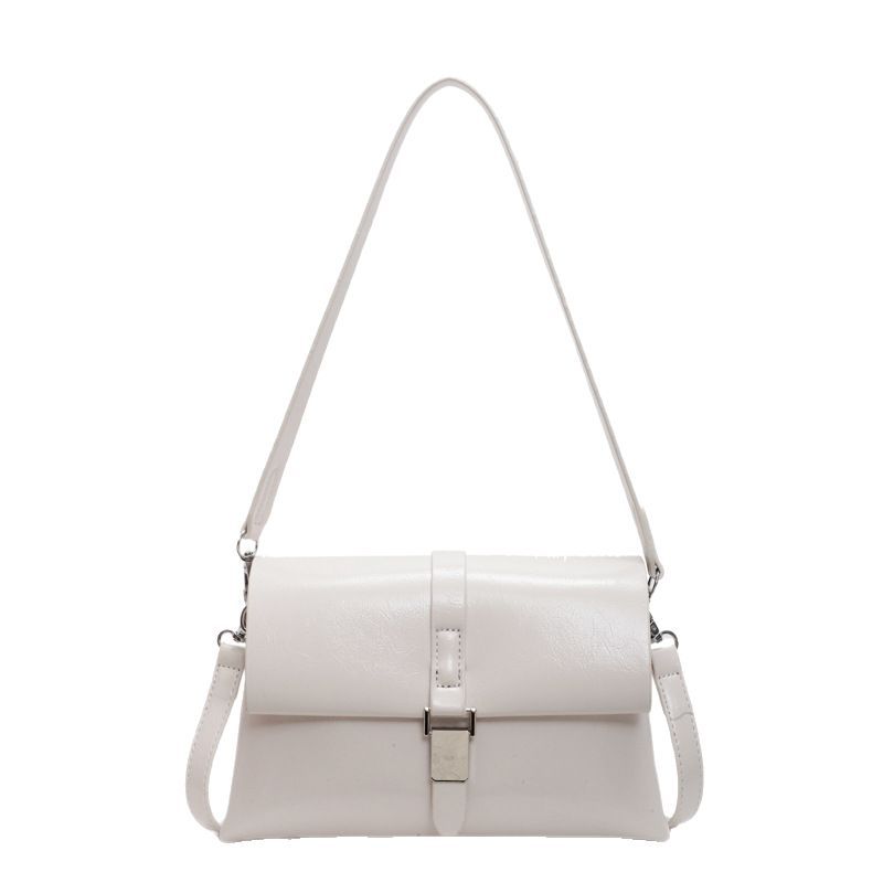 2025 new niche simple shoulder armpit bag women's retro hand messenger bag casual messenger small square bag