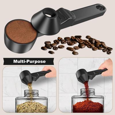 Coffee Spoon Funnel for Reusable K Type Cup Pods 2 Tbsp Capacity Coffee Measuring Spoon Ground Coffee Scoop with Funnel Transfer Tool