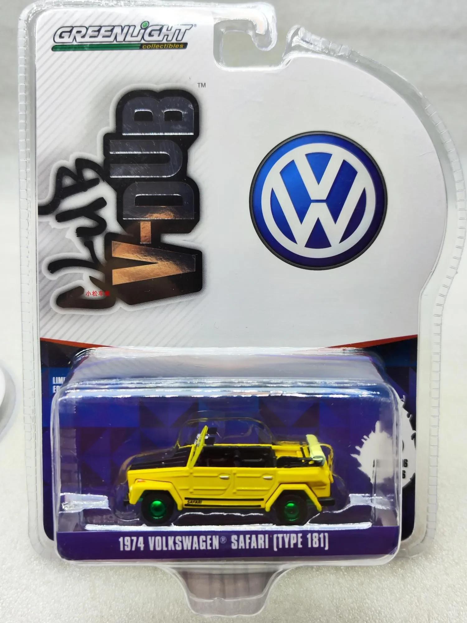 

GreenLight 1:64 1972 Volkswagen Safari T181- Black Hood - Mexico City Green Collection of car models