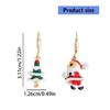 Christmas Cartoon Santa Claus Earrings With Shining Snow Details Premium Alloy Accessories For Women Teens