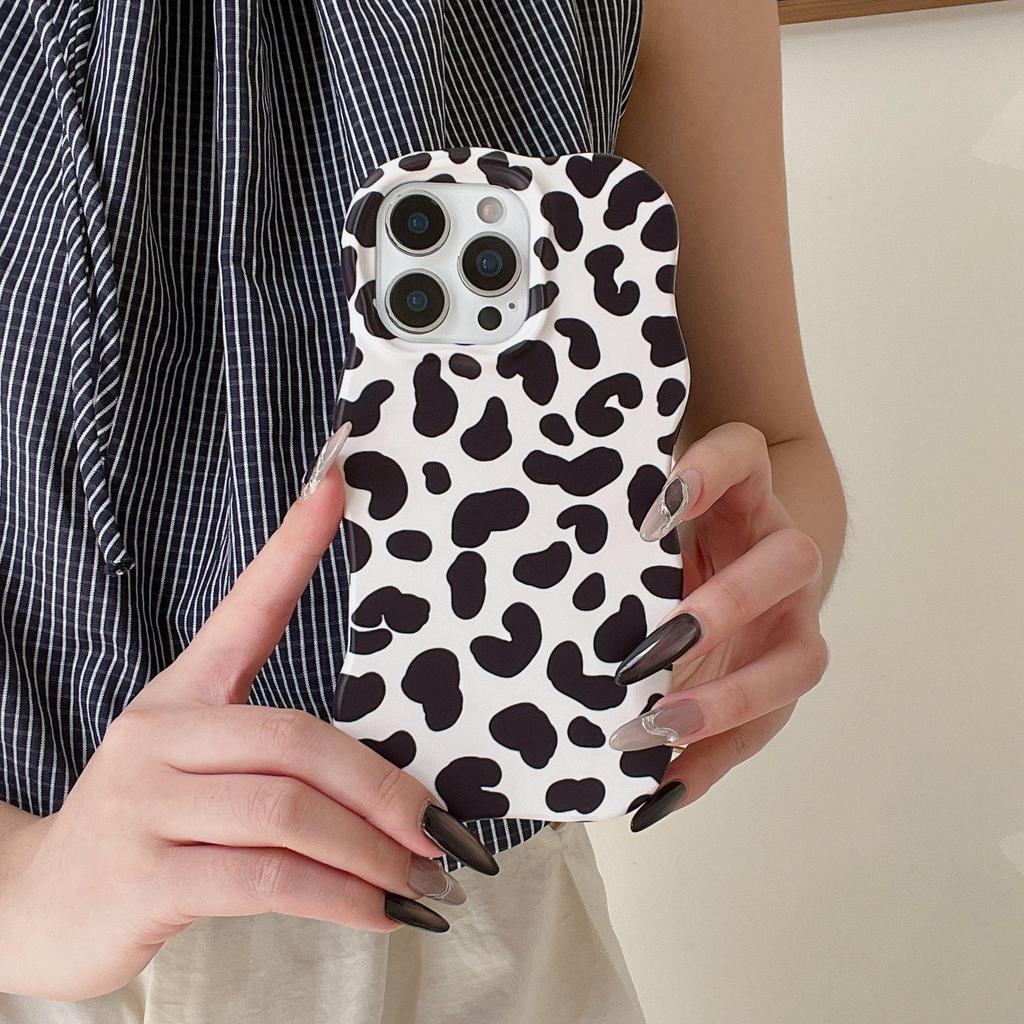 Korean Leopard Print Premium Phone Case for iPhone 17 Pro Max, 16, 14/13