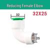 Quick Connect PPR Ball Valve PVC Elbow Tee, No Hot Melt, 4 Points/40 PE Water Pipe Fittings.