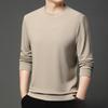 Langarmpullover Einfarbig Rundhalsausschnitt Pullover Atmungsaktiv Locker Vielseitig Unterteil Gestricktes T-Shirt