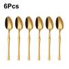 6/24/30Pcs Gold Thin Cutlery Stainless Steel Tableware Western Dinner Set Solid Color Knife Fork Spoon Mirror Kitchen Utensils