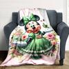 1pc Flower__butterfly Blanket Lightweight Flannel Throw for Sofa Bed Travel Camping Livingroom Office Couch Chair